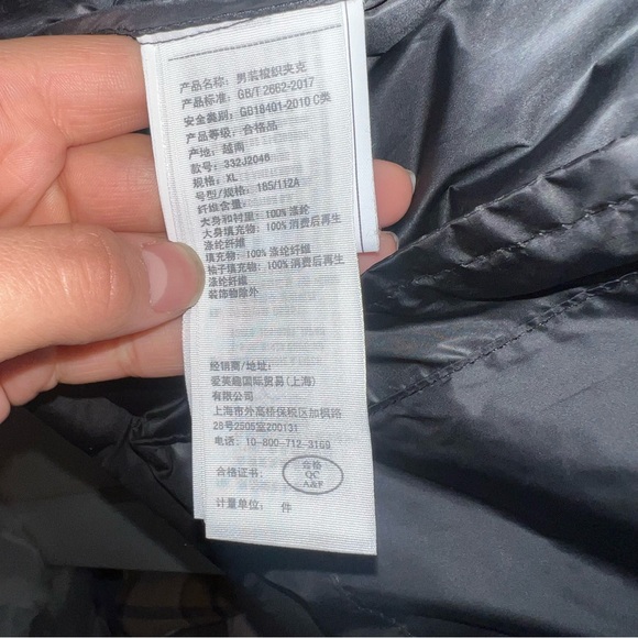 Hollister Black Hooded Puffer Jacket with Arm Logo Men’s Size: XL - Picture 8 of 8